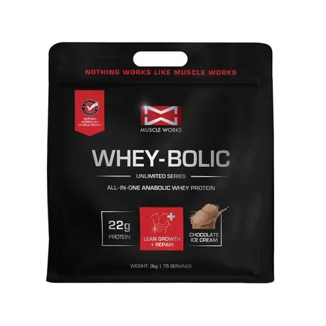 Muscle Works Whey-Bolic 3kg Chocolate Ice Cream