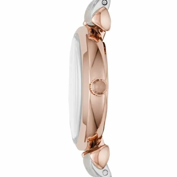 Emporio Armani Women's Gianni T-Bar Rose Gold Round Stainless Steel Watch - AR11223