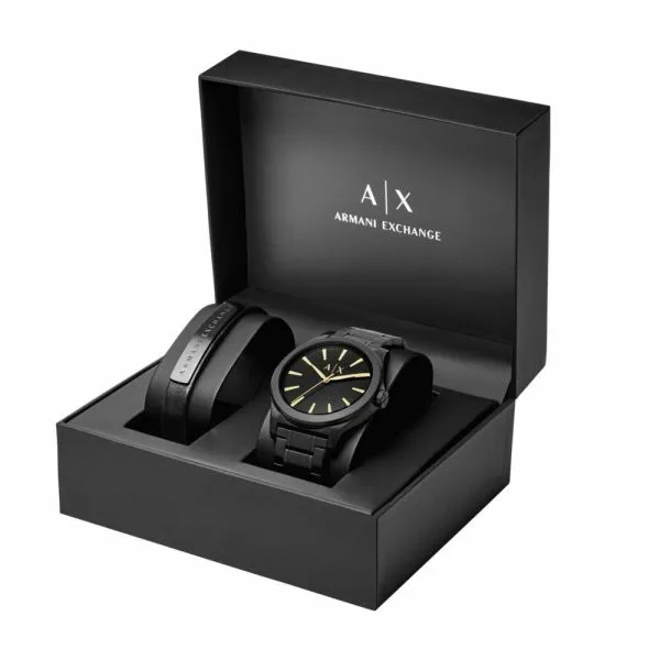 Armani Exchange Watch and Bracelet Gift Box Set - AX7102