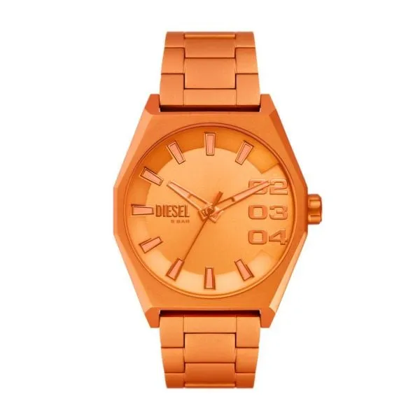 Diesel Men's Scraper Three-Hand, Orange Aluminum Watch - DZ2209