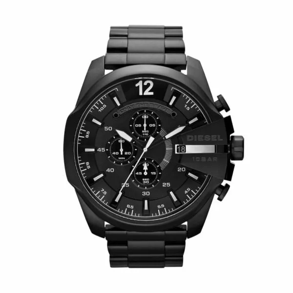 Diesel Men's Mega Chief Black Round Stainless Steel Watch - DZ4283