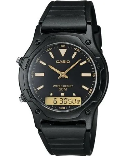 Casio Standard Retro Analogue-Digital Wrist Watch (Black)