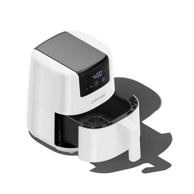 Chefman 2qt TurboFry Touch Digital Air Fryer White: 900W, Dishwasher-Safe Parts, 1-Year Warranty, 6lb Capacity