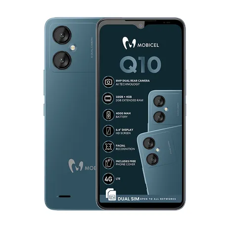 Mobicel Q10 4G Dual Sim 32GB - Blue