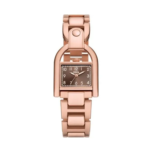 Fossil Women's Harwell Three-Hand Rose Gold-Tone Stainless Steel Watch - ES5328