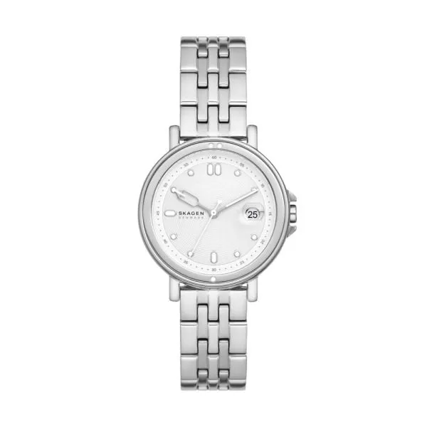 Skagen Women's Signatur Lille Sport Three-Hand Date Silver Stainless Steel Bracelet Watch - SKW3134