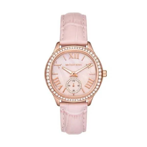 Michael Kors Women's Sage Three-Hand, Rose Gold-Tone Stainless Steel Watch - MK4820