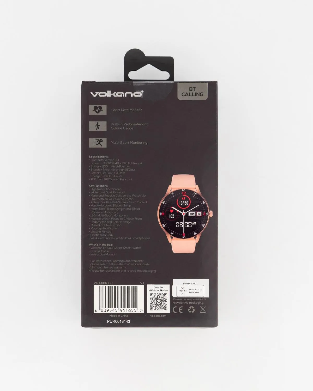 VOLKANO SOUL SERIES WATCH Black