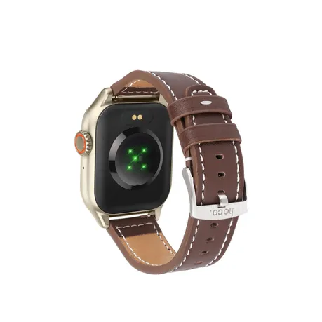 Hoco Y17 Smart Watch For Men - Genuine Leather