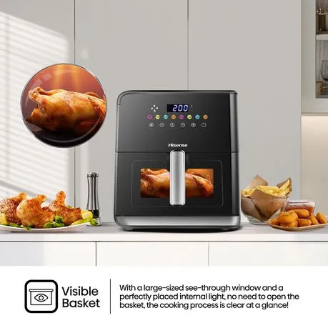 Hisense 8L Air Fryer with Digital Touch Control & Visible Cooking Window