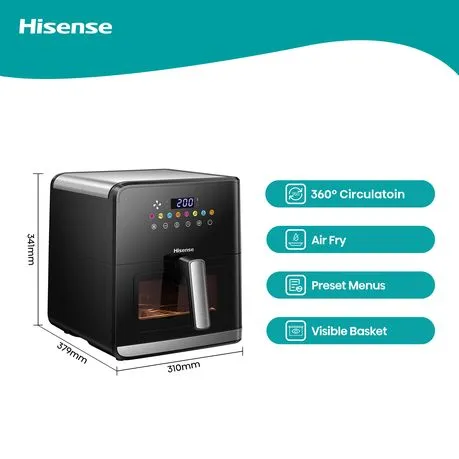 Hisense 8L Air Fryer with Digital Touch Control & Visible Cooking Window