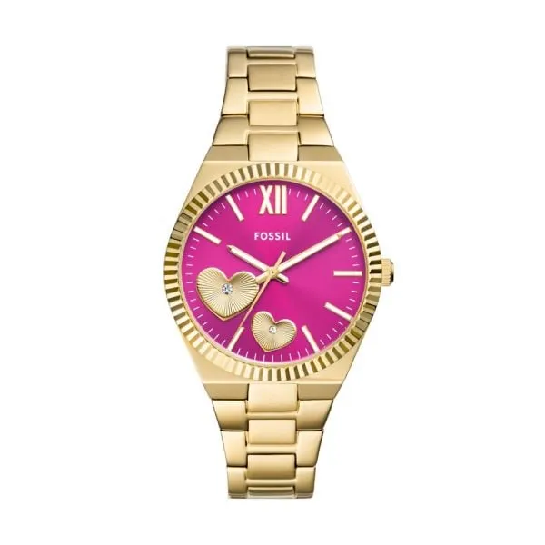 Fossil Women's Scarlette Three-Hand, Gold-Tone Stainless Steel Watch - ES5325