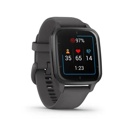 Garmin Venu Sq 2 - Slate Bezel with Shadow Gray Case and Silicone Band