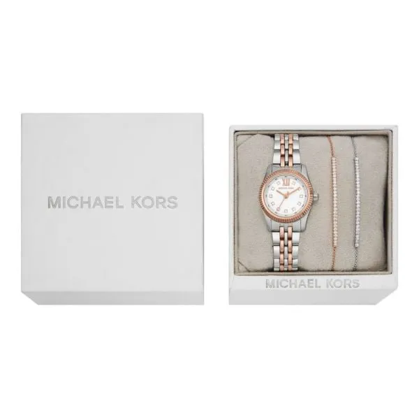 Michael Kors Lexington Three-Hand Two-Tone Stainless Steel Watch and Bracelets Gift Set - MK4817SET