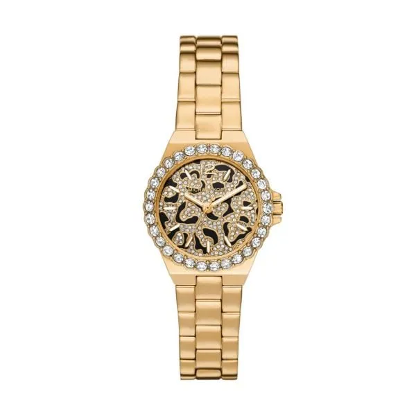 Michael Kors Women's Lennox Three-Hand, Gold-Tone Stainless Steel Watch - MK7394