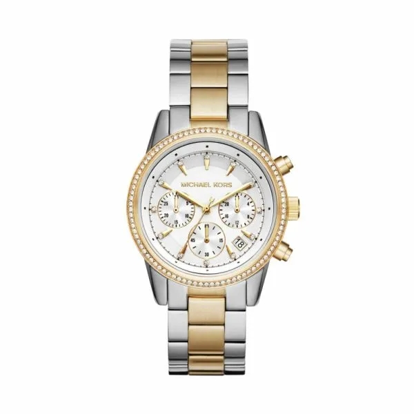 Michael Kors Women's Ritz Silver Round Stainless Steel Watch