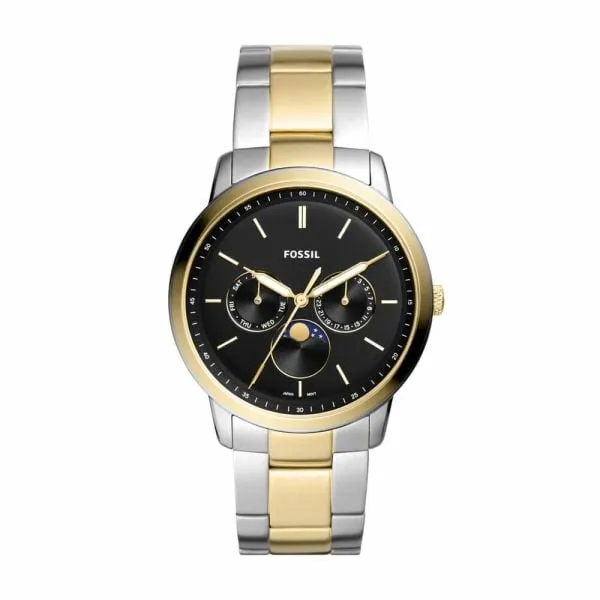 Fossil Men's Neutra Minimalist Multifunction Two-Tone Stainless Steel Watch - FS5906