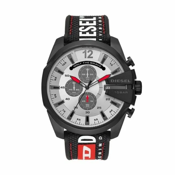 Diesel Men's Mega Chief Black Round Mixed Watch - DZ4512