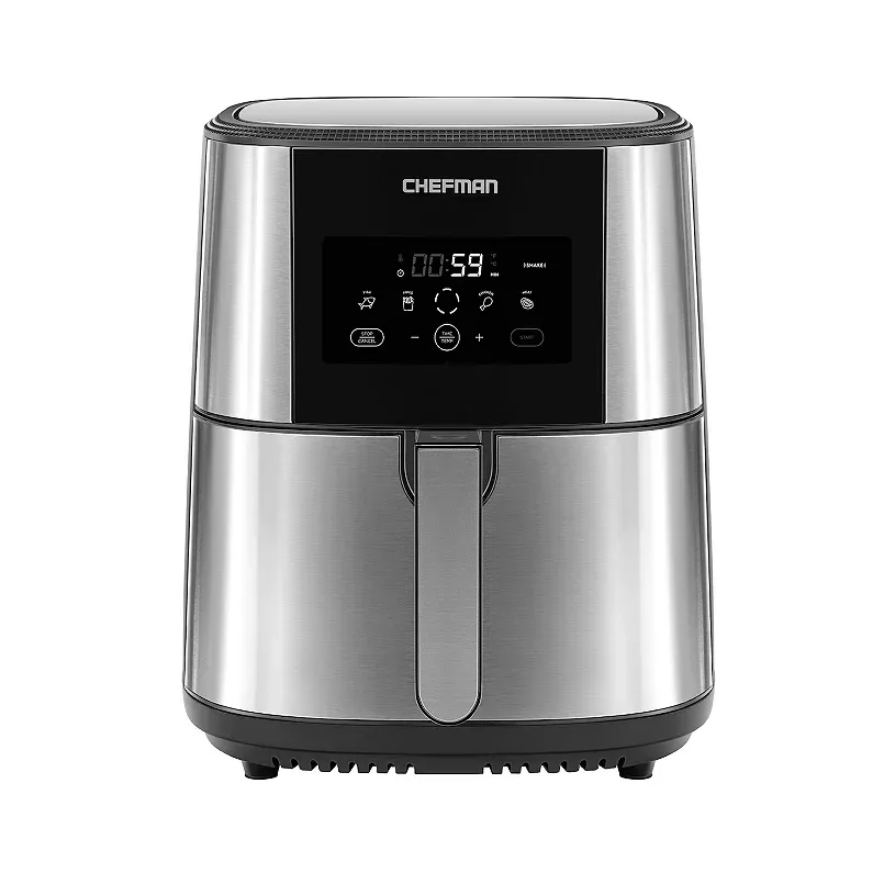 Chefman 8-qt. TurboFry Stainless Steel Air Fryer with Basket Divider