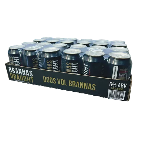 Brannas Draught - 3yr Brandy & Crafted Cola - 330ml x 24