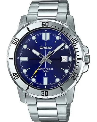 Casio Analogue Wrist Watch (Silver and Blue)