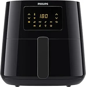 Philips 5000 Series Digital X-Large Cooking Functions Connected Airfryer, 6.2 Liter Capacity, Black, 1.2kg