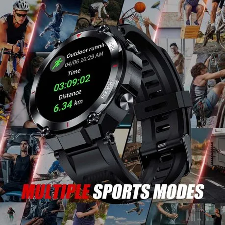 FocusFit K37 1.32" GPS Military Sports Smartwatch for Android & iOS