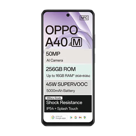 Oppo A40M 4G Dual Sim 256GB - Black