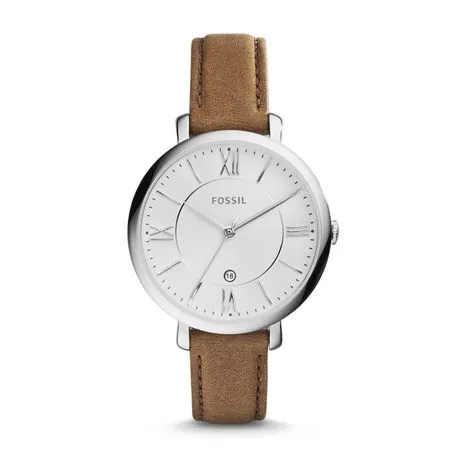 Fossil Ladies Jacqueline Brown Leather Strap Watch - ES3708