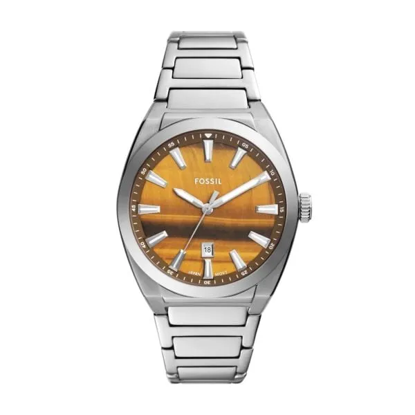 Fossil Men's Everett Three-Hand Date, Stainless Steel Watch - FS6057