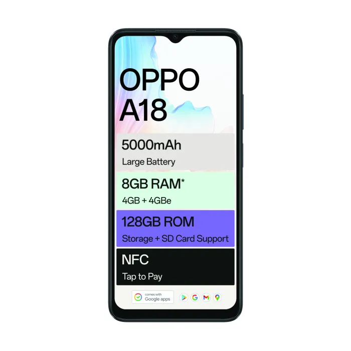 OPPO A18 128GB Dual SIM Black