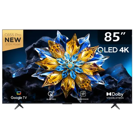 TCL 85" C655 4K PRO QLED Smart TV with Dolby Atmos