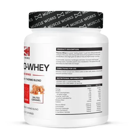 Muscle Works Thermo Whey 900g Salted Caramel