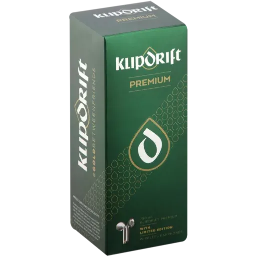 Klipdrift Premium Brandy Bottle 750ml + Earphones Gift Pack