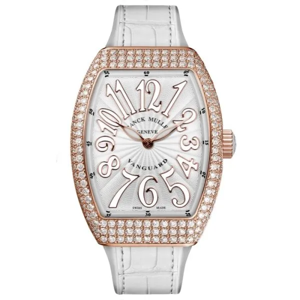 Franck Muller Vanguard White & Rose Dial Diamond 18ct Rose Gold Watch