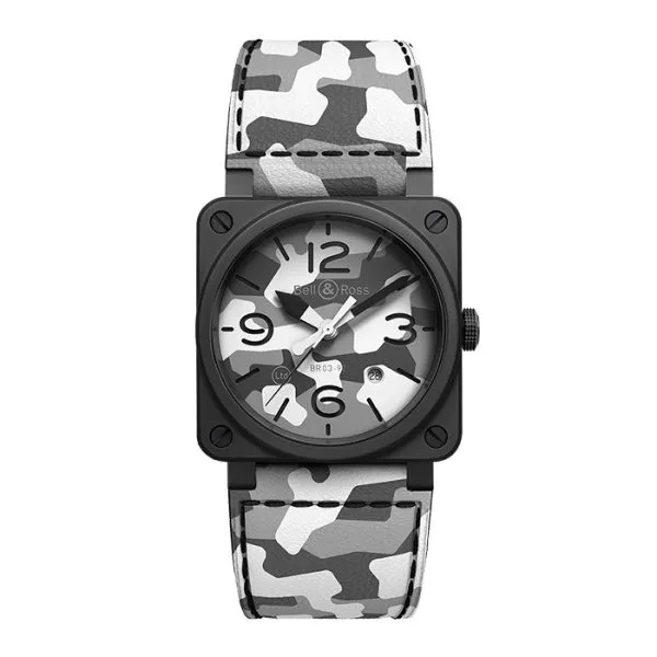 Bell & Ross BR03-92 White Camo Ceramic Watch