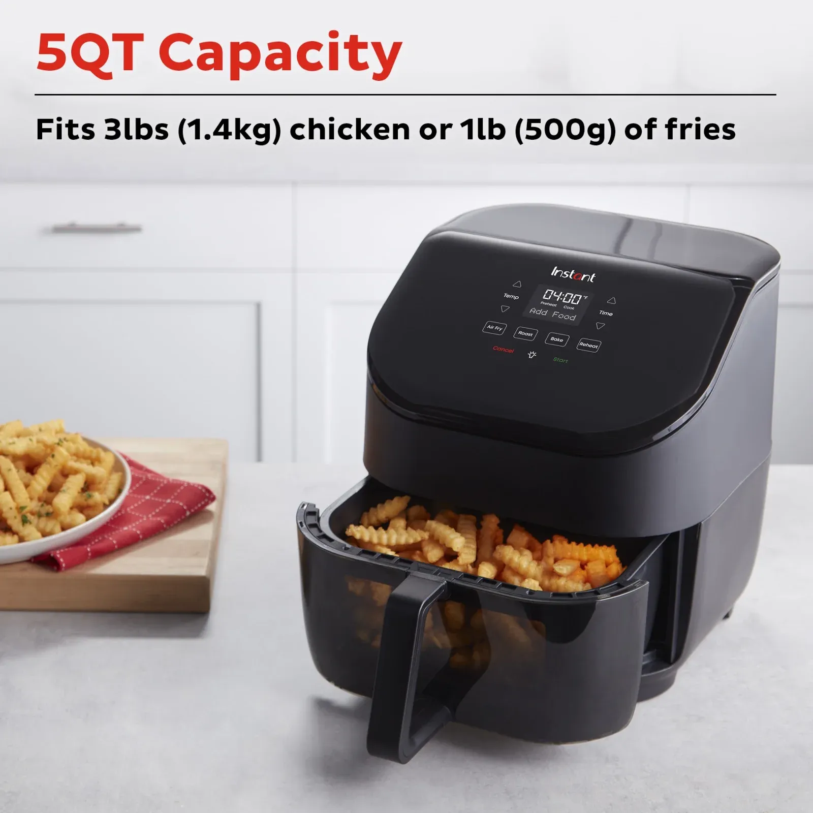 Instant Pot Vortex 5 qt Air Fryer, Black - Automatic Shutoff