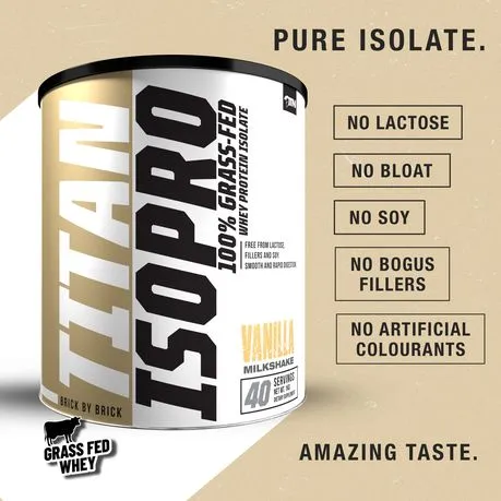 IsoPro 100% Whey Protein Isolate Vanilla Milkshake - 40 Servings Net Wt.1kg