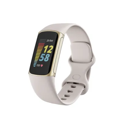 Fitbit Charge 5 Lunar White Soft Gold