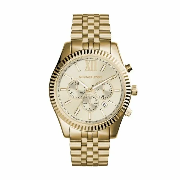 Michael Kors Men's Lexington Gold Round Stainless Steel Watch - MK8281