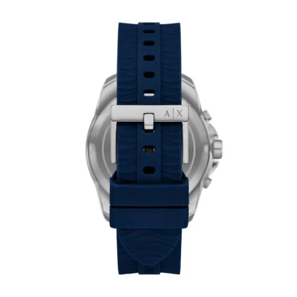 Armani Exchange Chronograph Blue Silicone Watch - AX1960