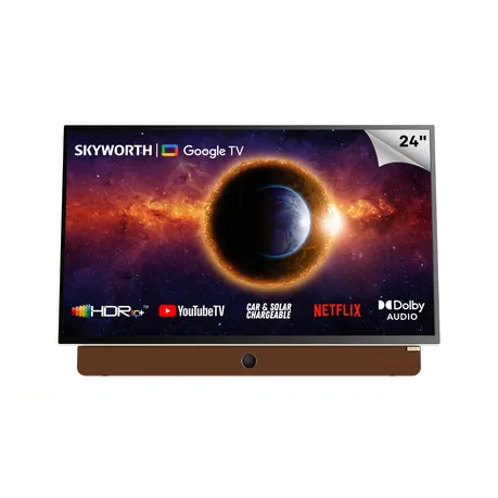 Skyworth 24" STF6800 Portable Google TV with Battery Rust Orange