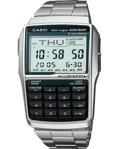 Casio Digital Databank Wrist Watch (Silver and Black)