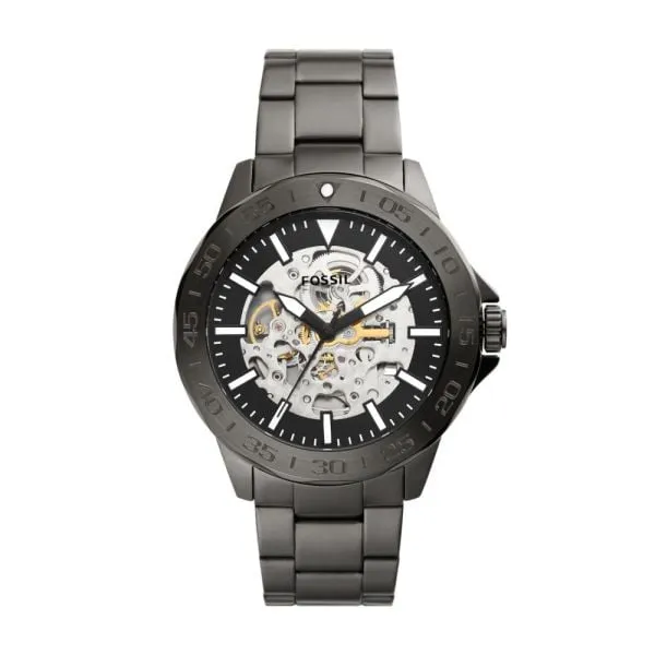 Fossil Men's Bannon Automatic, Smoke-Tone Stainless Steel Watch - BQ2678