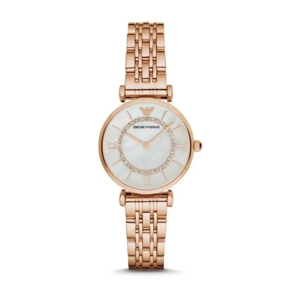 Emporio Armani Women's Two-Hand Rose Gold-Tone Stainless Steel Watch - AR1909