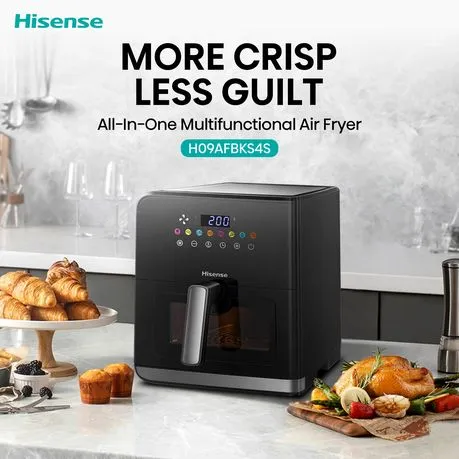 Hisense 8L Air Fryer with Digital Touch Control & Visible Cooking Window