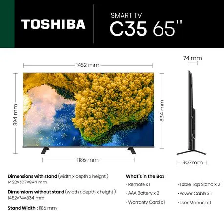 Toshiba 65" C350LN 4K UHD Smart LED TV with HDR & Dolby Vision