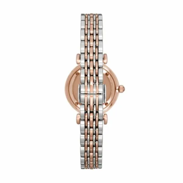 Emporio Armani Women's Gianni T-Bar Rose Gold Round Stainless Steel Watch - AR11223