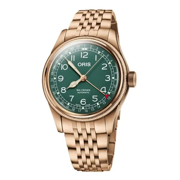 Oris Big Crown Pointer Date Green Dial Bronze Watch