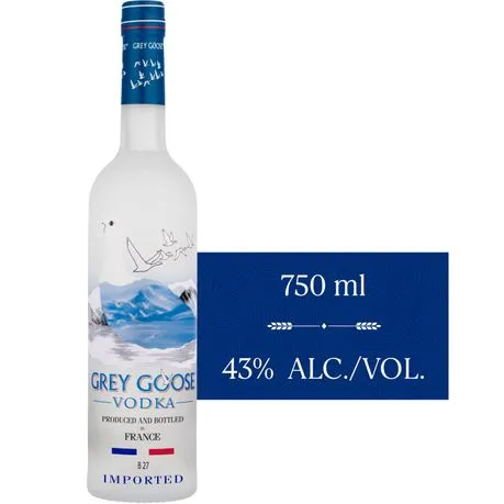 GREY GOOSE Premium French Vodka, 43% ABV, 750ml